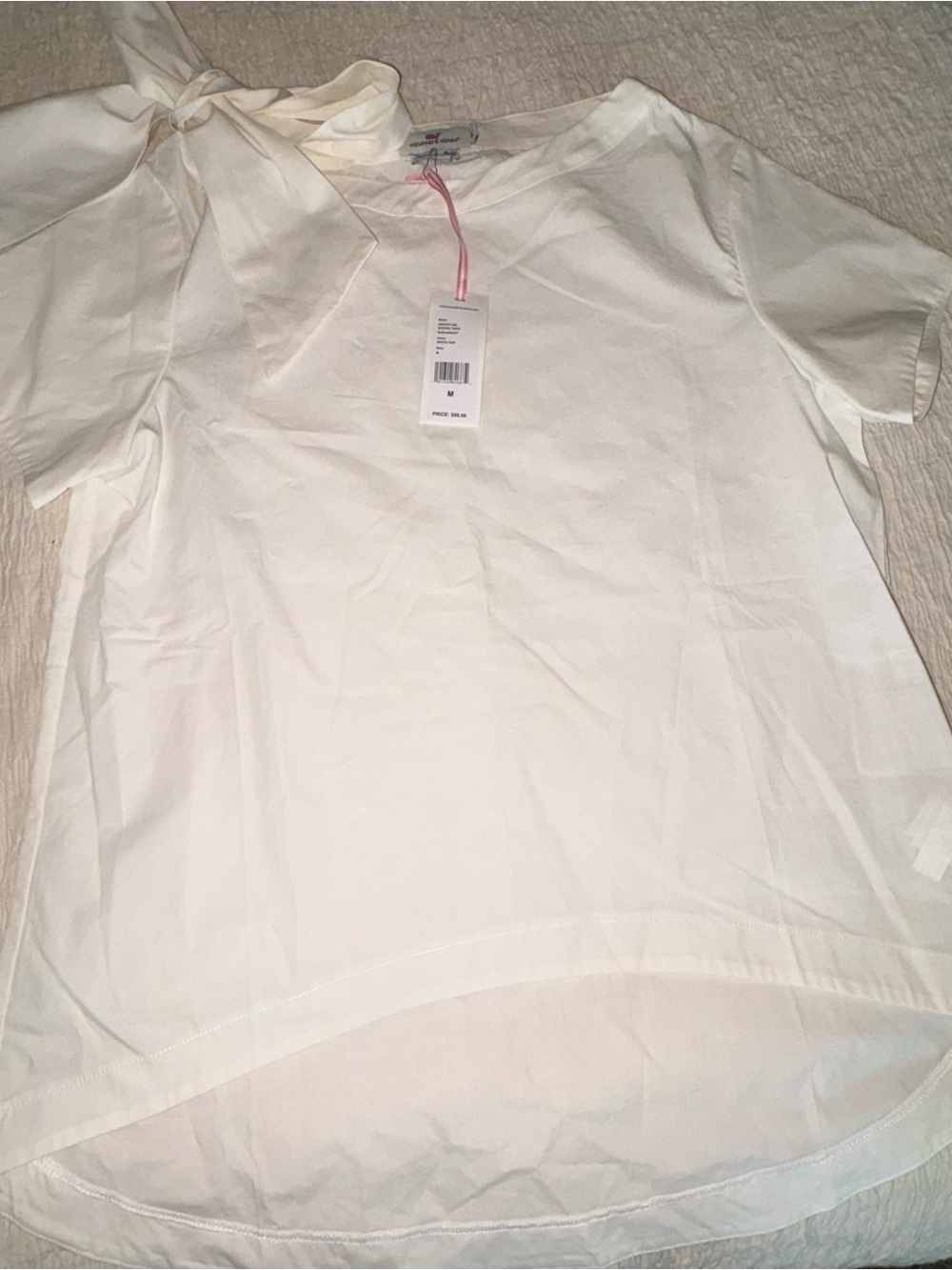 Women’s Vineyard Vines Short-Sleeve Bow Top size medium NWT
